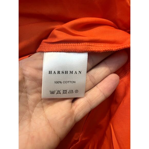 Harshman Anthropologie Arpina Coral Puff Sleeve Peplum Blouse Size S - Picture 7 of 7